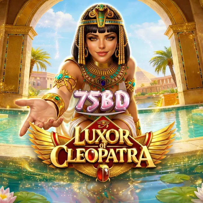 Luxor of Cleopatra স্লট গেমের একটি দৃশ্য যেখানে প্রাচীন মিশরীয় থিম এবং গোল্ডেন ভল্ট মেকানিক দেখা যাচ্ছে।